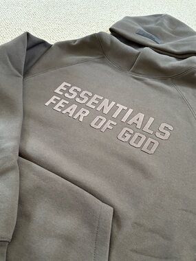 New ESSENTIALS Fear of God Off Black Hoodie